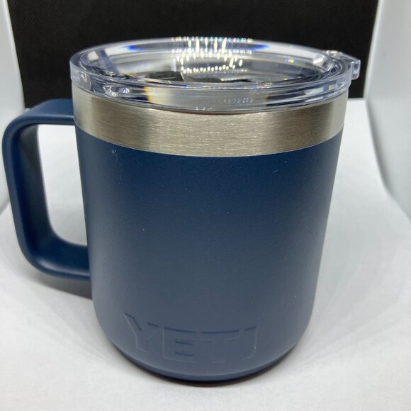 NWOT Yeti Rambler 10oz Mug Stackable w/Handle & Magslider Lid - Navy - Picture 3 of 6